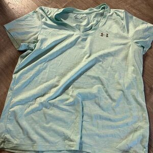 Under Armour Mint Green V-Neck Tee